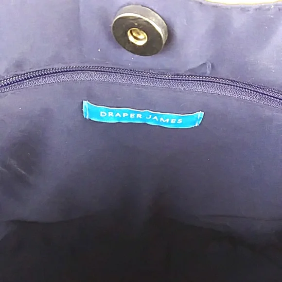 DRAPER JAMES CLASSIC WOVEN STRAW TOTE SOFT LARGE BEACH MARKET DAY TRIPPER - Picture 8 of 9